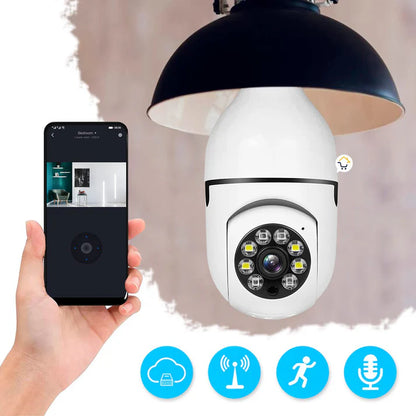 🔐 Cámara de Bombillo 360° – Seguridad Inteligente para tu Hogar