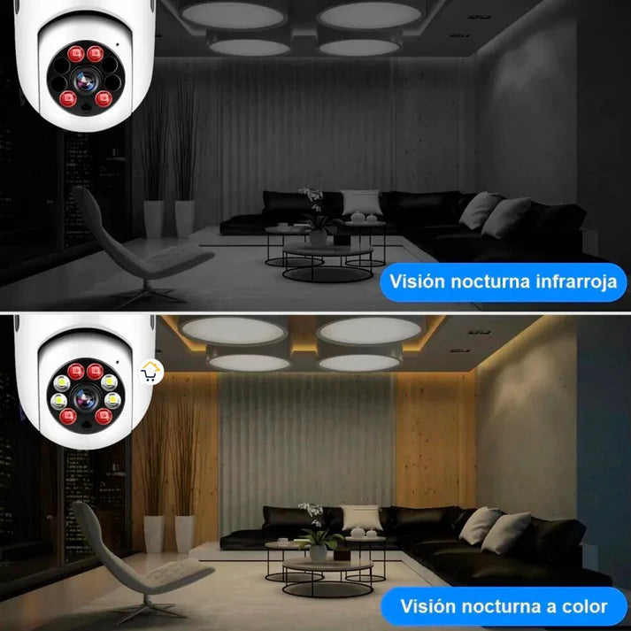 🔐 Cámara de Bombillo 360° – Seguridad Inteligente para tu Hogar