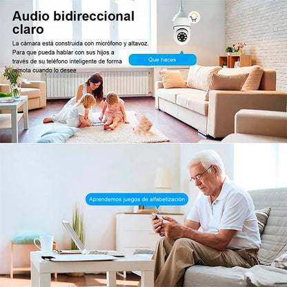 🔐 Cámara de Bombillo 360° – Seguridad Inteligente para tu Hogar