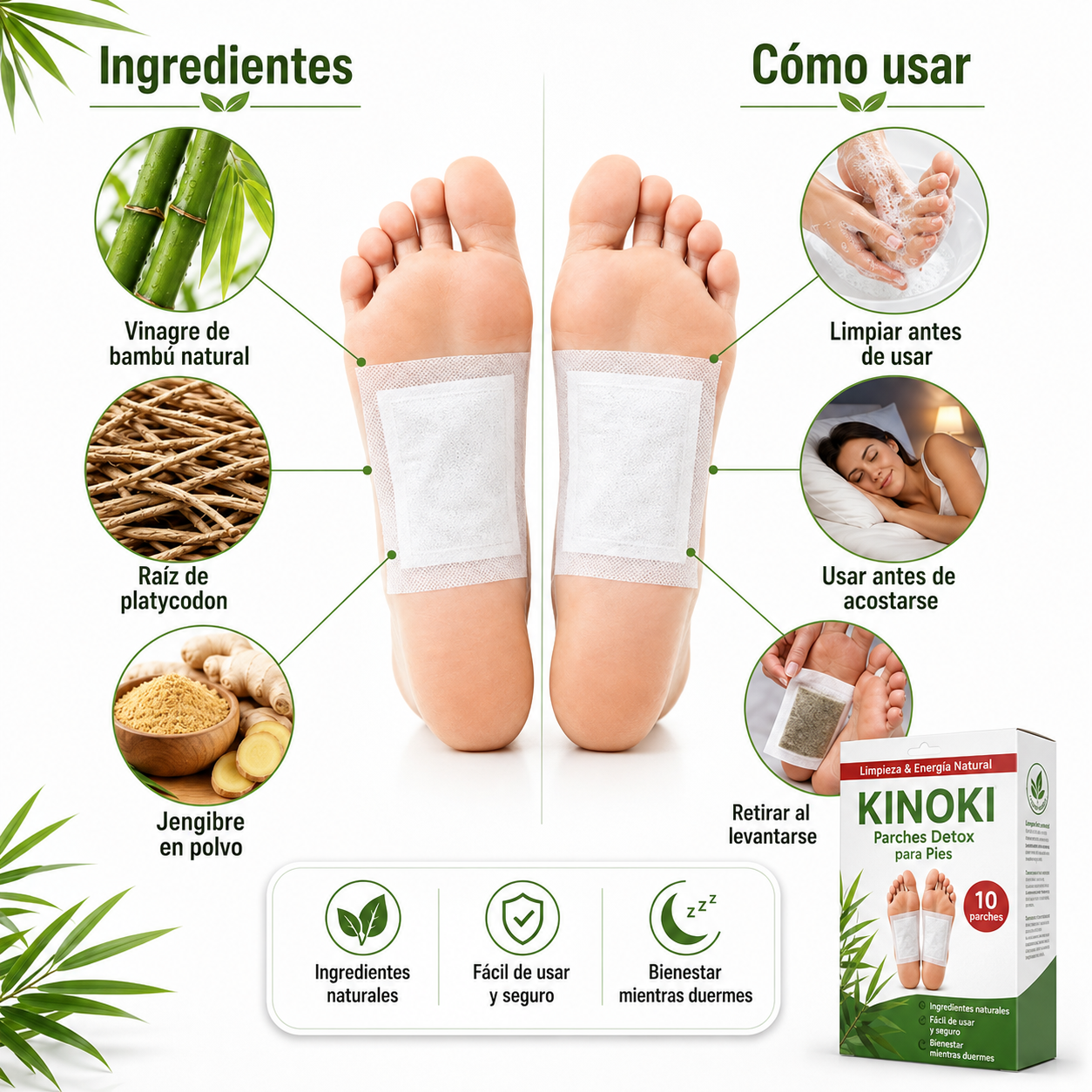 🔥🌿 KINOKI™ DETOX — ¡Despierta Más Ligero y Renovado! 🦶✨