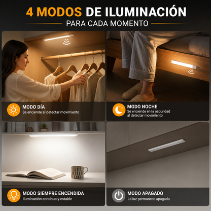 💡 Lámpara LED Inteligente Recargable con Sensor de Movimiento 30 cm ✨