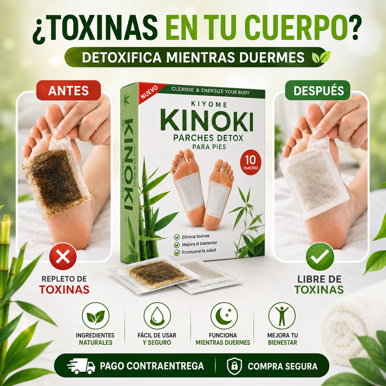 🔥🌿 KINOKI™ DETOX — ¡Despierta Más Ligero y Renovado! 🦶✨